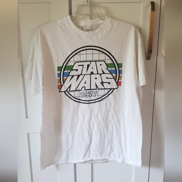 Star Wars Other - Star Wars 1977 T-Shirt Mens L White Retro Short Sleeve Comfy Top
